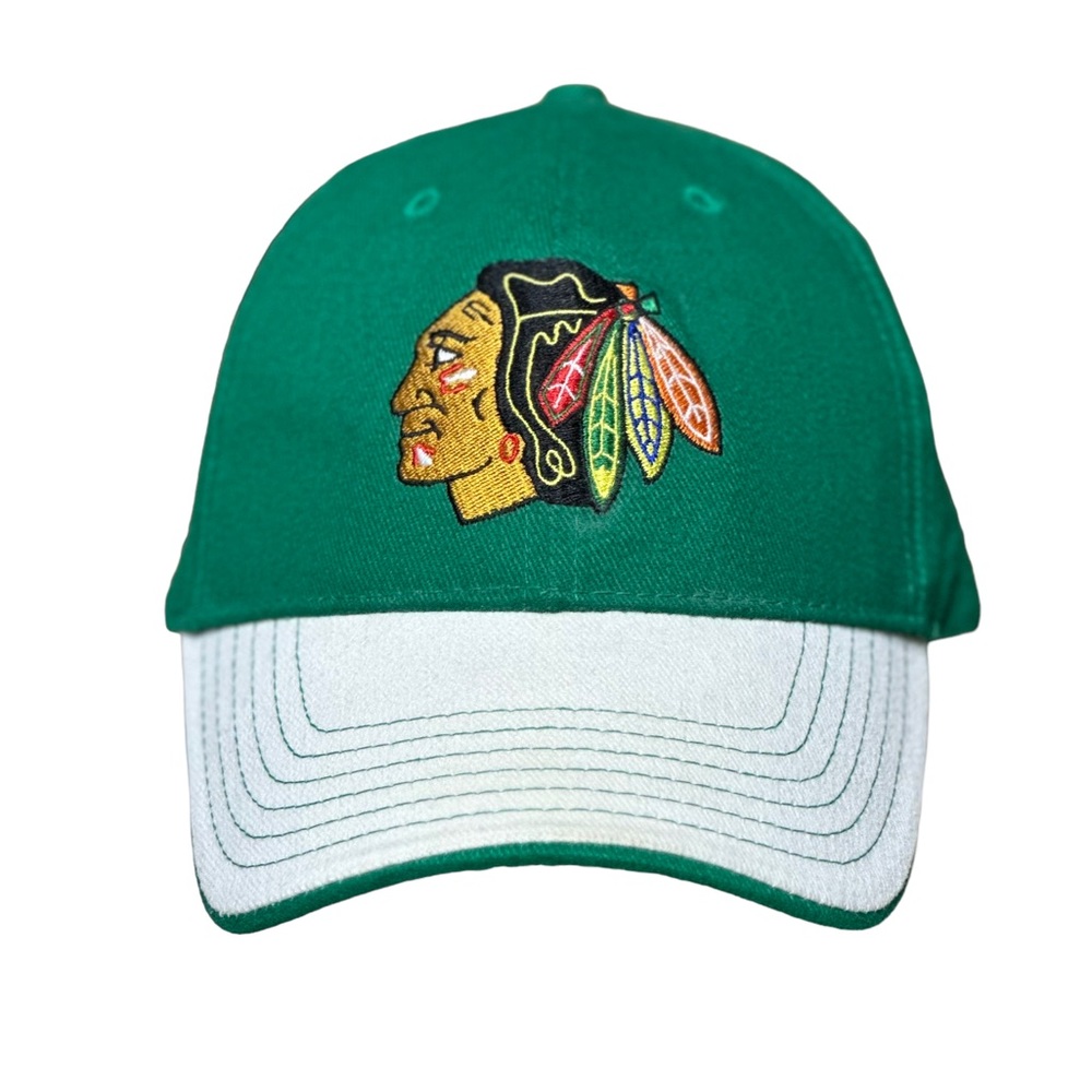 Chicago Blackhaws NHL Embroidered Logo Adjustable Cap Kick 10 w/ Signature OS